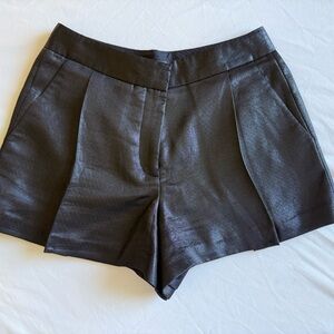 Armani Exchange Shimmering Black High Waist Shorts